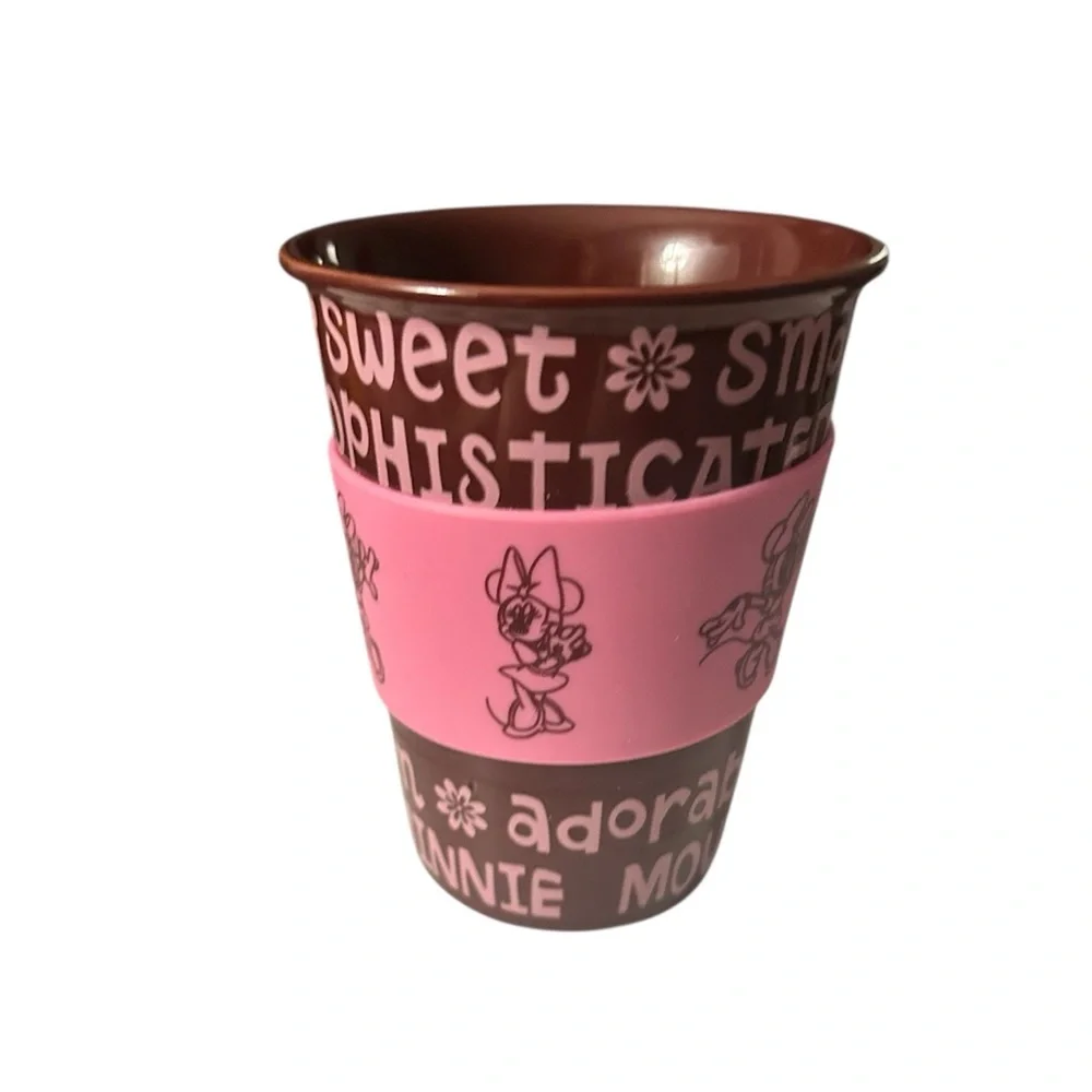 Disney Parks Minnie Mouse Ceramic Mug‎ – Rubber Grip – Cute & Collectible!